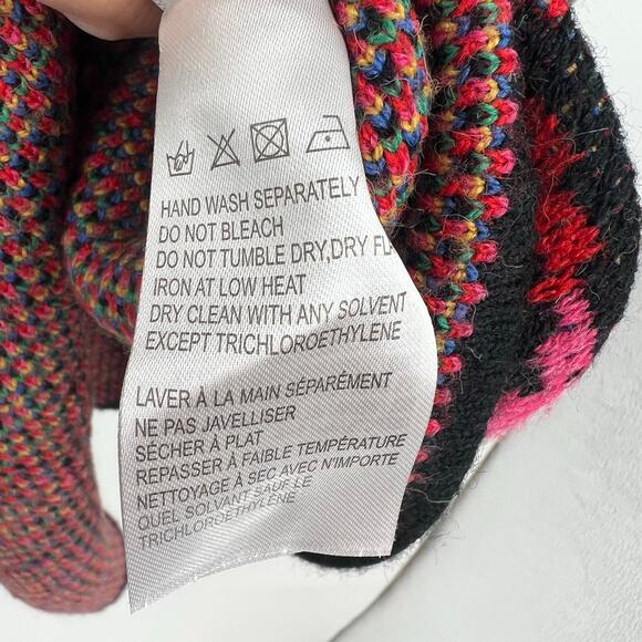 Farm Rio Anthropologie TROPICAL GARDEN SWEATER MIDI mock neck DRESS size large - Picture 8 of 11